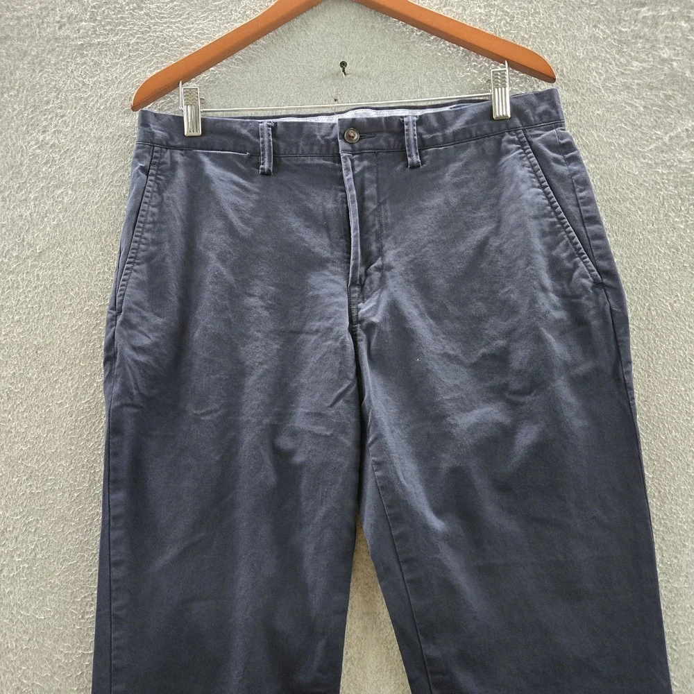 Polo Ralph Lauren Men Pants 33/30 Navy Embroidered Chino Twill Stretch READ